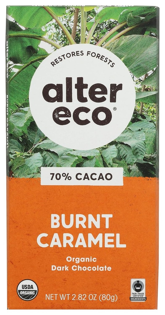 Alter Eco Choc Bar Drk Sltd Brnt Cr, 2.82 Oz (12 vnt. pakuotė)