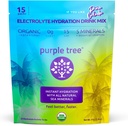 Purple Tree Organic Electrolyte Hydration Packets - Pina Coleda Flavor, Sugare-Free Skysti hidratacijos jutikliai, skirti greitai rehidracijai, Dienos Elektrolite Drinkinti Mišinys Dehidracijos Religija, 15 To- Go pakuotės