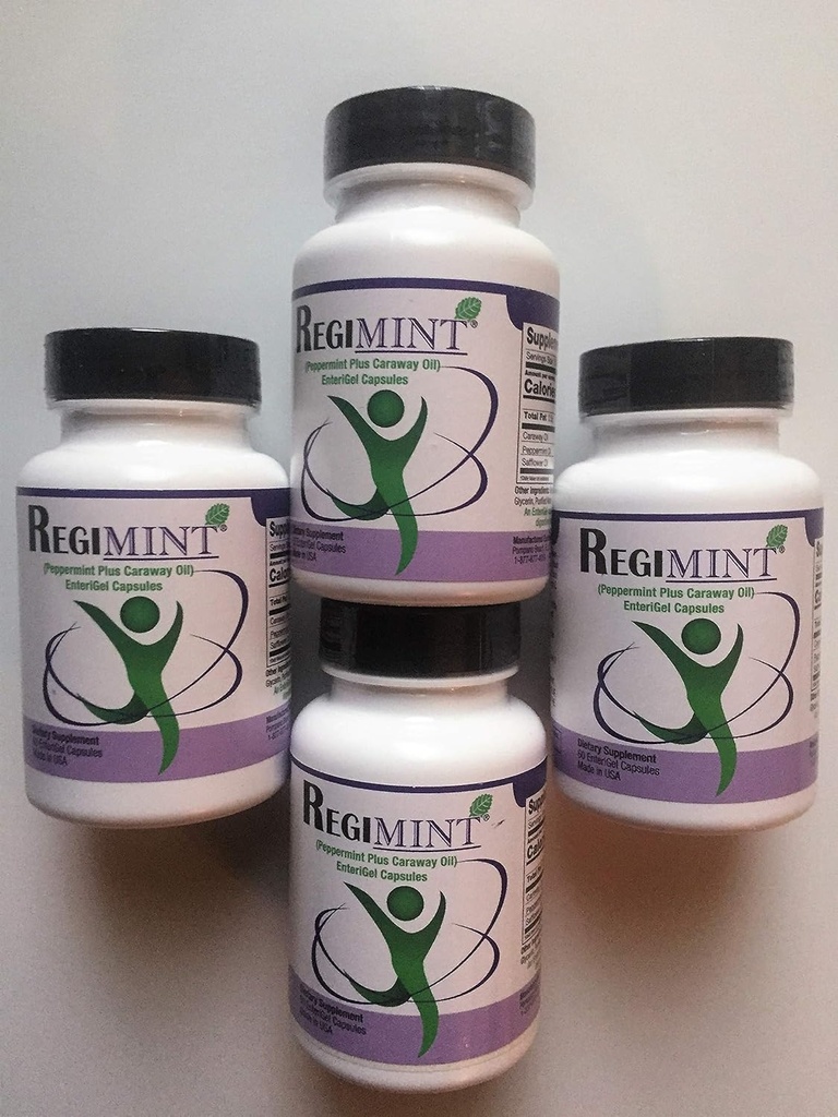 Pipirmėčių aliejus plius Caraway Enteric Caps. DŽS (4 buteliai)