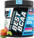 BPI Sportas geriausias BCAA - BCAA milteliai - šakotosios grandinės amino rūgštys - Raumenų baltymų sintezė - Lean Raumenys - Pagerintas našumas - Hidracija - Sour Candy - 35 Paslaugos - 12.34 oz.