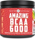 Amazing Nutrition Amazing BCAA 6000 | 6 Grams BCAA Per Serving | 30 Servings Powder | Branched Chain Amino Acid Supplement | Made in USA (Natural Fruit Punch)