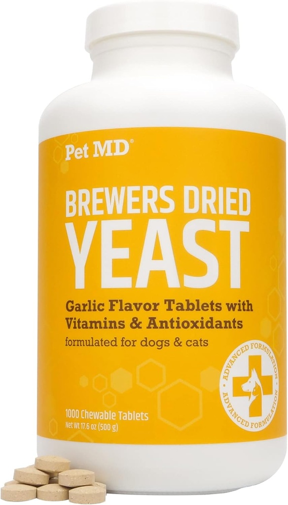 naminių gyvūnėlių česnakų & Brewers Yeast šunims & Katės - Česnakai ir Yeast Plus Antioksidantai - Brewer 's Yeast tabletės šunims & Katės - Vitaminas B 1 & Vitaminas C - 1000 ct