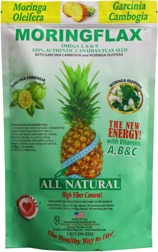 Bag Formulės 100 Natūrali Kanados lapių sėklos su Garcinia garsinijos ir Moringa Oleifera Bag, Tan, 16 Ounce