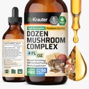 BIO KRAUTER Dozen grybų degustacija - Imuninės paramos priedas lašai - Skatina Digestive & Cognitive Support - Ne GMO, skysto imuniteto gynybos formulė - 4 flo. oz Butelis