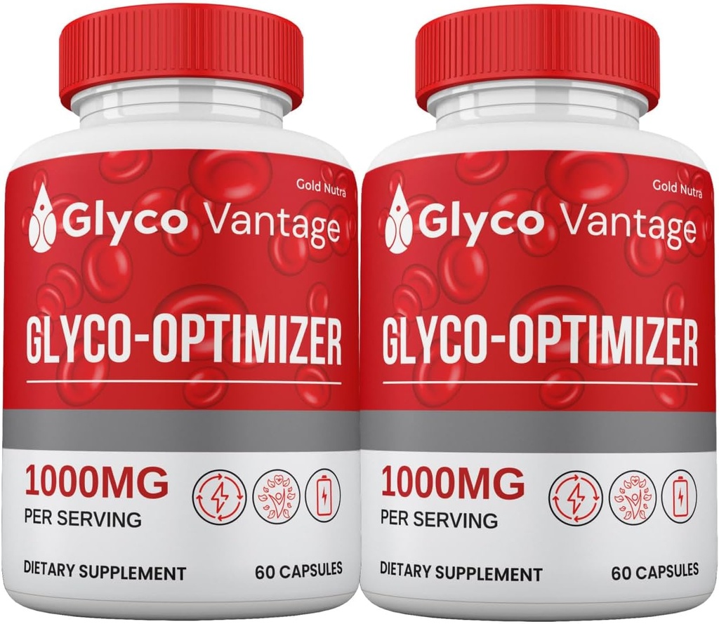 (2 Pack) Glyco Vantage Glyco Optimizer Capsules Blood Support Maximum Strength All Natural Supplement for Men and Women