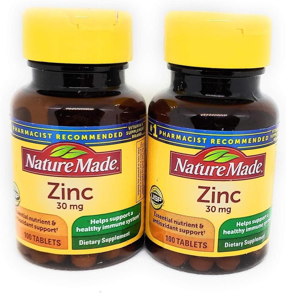 Nature Made Zinc 30 mg Tabs - 30 mg - 100 ct - 2 pk