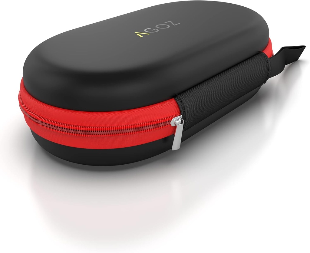 AGOZ Astma Inhaler Medicina Travel Case Pouch Cover, Inhaler laikiklis su Zipper uždarymo ir riešo juostos (juoda / raudona)