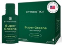 CYMBIOTIKA Super Greens Supplement with Chlorophyll, Spirulina, Daily Vegan Superfood Packets for Digestive Gut Health, Detox, Energy and Immune Support, Citrus Lime Flavor, 15 mL Pouches, 30 Pack