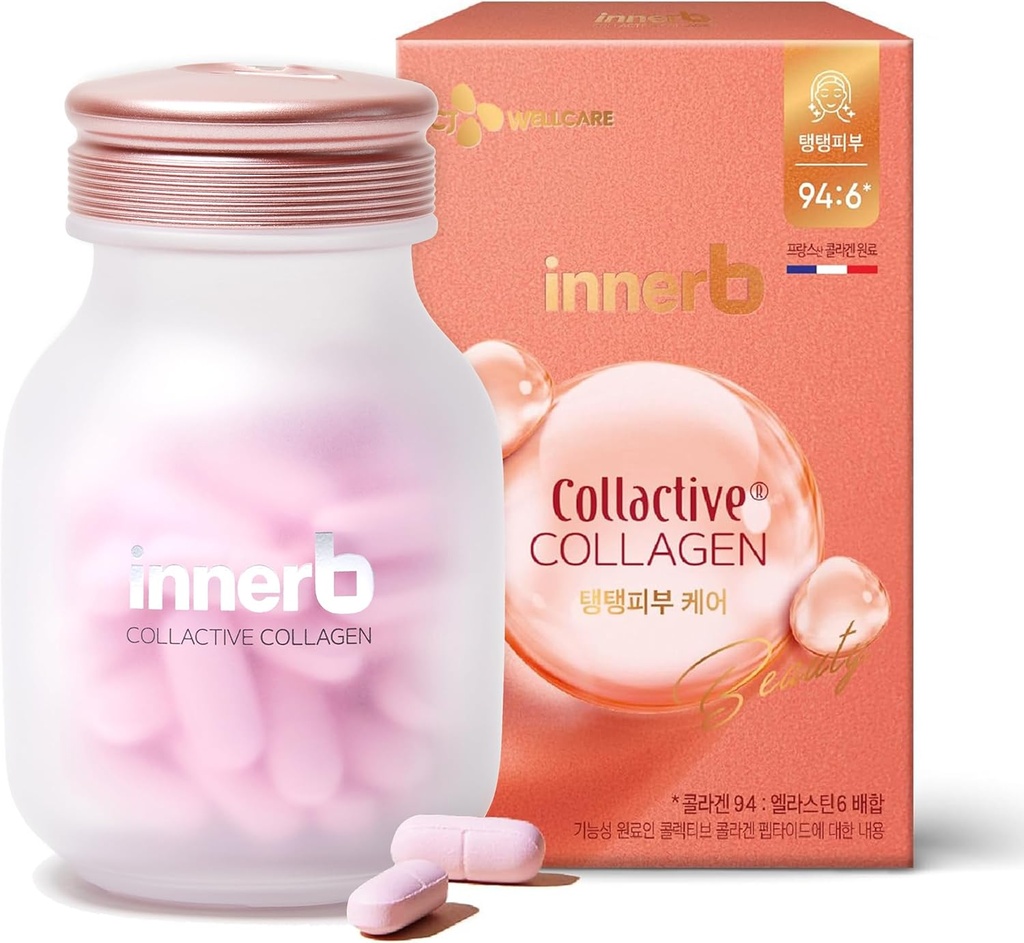 CJwell care Innerb Glow Castle Collagen (28 serveriai, 4 savaitės) - Firm Skin Elastity, Premium Korėjos odos priežiūros priedas. Elastinas, vitaminas C.