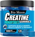 Kreatino monohidratas Gummies 5000mg vyrams ir moterims, Chewables kreatino monohidratas raumenų stiprumui, raumenų statybininkas, energijos Boost, Pre- Workout Addition (120 Count) - Mėlynių skonio