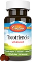 Carlson - Tocotrienols, 40 mg, su Natural- Source Vitaminas E, Gamma, Alfa, Delta, Beta, Būtinai Softgels, 30 Softgels
