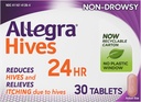 Allegra Hives Antihistamininis 24- valandą tabletės, ne Drowsy Avilys Sumažinti ir Itch Relief, 180 mg Fexofenadine HCI, 30-Count