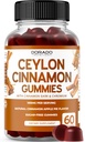 Ceilonas Cinnamon Gummies (60 Count) Apple Cider Vinacar Cinnamon, Turmeric, Berberine & Ginseng Digestion Core Wellness Support - Ceilonas papildai - Vegan Safe & JAV Pagaminta
