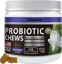 Cat Probiotic, Chews for Gut and Immune Health, Cats Probiotic Additional for Cat Digestic Support, sveiki Digestion, Cat Mediterranean and Diarray Relief (Salmon, 120 Chews)