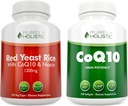 Vien tik Holistic Red Yeast Rice 1200mg & Niacinas + CoQ10 100mg - 120 Capsules & 240 Softgels Bundle - Pagaminta JAV