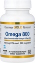 California Gold Nutrition Omega 800 Ultra- Concentrated Omega-3 Fish Oil, kd- pur ® Trigliceride Form, 30 Fish Želatina Softgels (1 000 mg vienam Softgeliui)