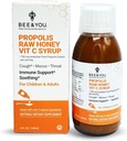 BEE and You Propolis Extract Cough Syrow / Vitaming Honey, Natural Immunal Support, Sore German Relief, Antioksidantai, vaikams ir suaugusiems, 5 Fl Oz, vyrams ir moterims