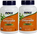 Now Foods Chlorella 500 mg, 200 Tablets (Pack of 2)