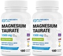 Puregen Labs Magnis Taurate 1500mg vienam servicing [High potency] Iš viso 360 Veggie Caps, Chelated for Superior Absorption, Non- GMO, NO Gluten and Dairy Μ124; Pagaminta JAV
