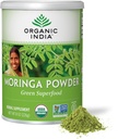 ORGANIC INDIA Moringa milteliai - Moringa Oleifera lapų žolinis priedas, žalias maisto produktas, maistinių medžiagų dense, grynas augalų baltymas, vitaminas A, E, K, geležis, kalcis, pluoštas, Veganas, USDA Sertifikuotas ekologiškas - 8 oz