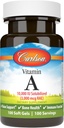 Carlson - Vitaminas A Solubilized, 10000 TV (3000 µg RAE), Vandens Tirpumas, Vizija Sveikata, 100 Softgels