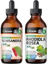 BIO KRAUTER Schisandra Tincture 4 Fl. Oz. & Rhodiola Rosea Tincture 4 Fl. Oz.