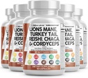 Clean Nutracaments Lions Mane 20in1 Grybų priedas su Turkija Uodega Reishi Cordyceps Chaga Maitake Meshima Poria Cocos Shiitake Oyster Porcini Enoki (5)