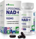 900 mg Liposominis NAD + Priedas su Trans Resveratrol 300 mg, Replaces NMN, Superior Absorption, True NAD Plus DNA remonto ir Boost NAD +, Senėjimo gynyba, energija, ilgaamžiškumas, 60 Softgels