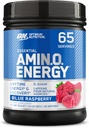Optimum Nutrition Amino Energy - Pre Workout with Green Tea, BCAA, Amino Acids, Keto Friendly, Green Coffee Extract, Energy Powder - Blue Raspberry, 65 Servings (Packaging May Vary)