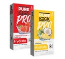 PURE KICK PRO Hydration Electrolyte Drinke Mix, Ananasų kokoso ir braškių Ledo Pop, 12 Paketų