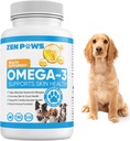 Omega 3 žuvų taukai šunims - 180 Count Tablets Treats - Padeda Shedding, Odos alergijos, Itch ir sausos odos lengvosios, Karšti puodai - Bendra sveikata - Odos ir cukranendrių priedas - Lašišų aliejus - Ančių skonio