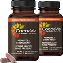CocoaVia Cardio Health Addition, 60 Diena, 500mg Kakavos flavanoliai, Parama širdies sveikatai, Boost azoto oksidas, Kraujo cirkuliacija, energija, Veganas, Tamsus šokoladas, 120 kapsulių
