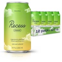 Recess Mood Magnesium & Adaptogen Drink, Relaxation Beverage, 12 ounce (Lime Citrus, 12 pack)