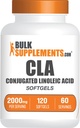 BulkSupples.com CLA Softgels - Konjuguota linolo rūgštis, CLA papildai - Gluten Free, 2 Softgels per Tarnavimas (2000 mg), 120 Count (Pack of 1)