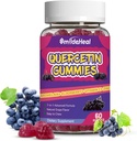 Quercetin Gummies 1200MG, Quercetin Gummies with Bromelain, Cinko Vitaminas C, Quercetin Addition Gummies for Adult & Kid, 60 Vegan Gummies
