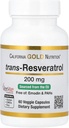 Resveratrol, 98% Pure Trans- Resveratrol, Free of Emodin & PAHs, Italy Sourced, 200 mg, 60 Veggie Capsules