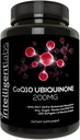 Intelligent Labs CoQ10 Ubiquinone 200mg Softgels | Coenzyme Q10 with MCT Oil for Max Absorption | Soy, Sugar, Gluten, and GMO-Free | 120 Servings | 120 Days Supply