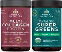 Senovės mityba Multi Collagen proteino milteliai, nearomatizuoti, 24 serveriai + Supergreens milteliai, žaliųjų skonių, 25 serveriai