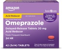 Amazonės pagrindinė priežiūra Omeprazole Deleyed Išleidimo tabletės 20 mg, Gydymas Dažnas Heartburn, Rūgščių reduktorius, Heartburn Medicina, 42 Skaičiavimas (Pakavimas gali skirtis)