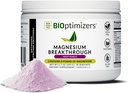 BIOOptimizers Magnis Breakthrough Geriamas - 8 formos magnio, elektrolitų, Miego sveikata, Stresas, raumenų atkūrimas, Širdies parama, ® 124; Glycinate, Citrate, Malate - Vaisių punch