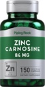 Piping Rock Cinko Carnozine Addiction124; 84mg Ş124; 150 Capsules Ş124; Non-GMO, Gluten Free