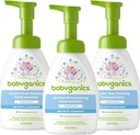 Babyganics Alkoholiai - Nemokama Foaming Rankų Sanitzer, Pump Butelis, Fragance Free, 8.45 oz, 3 Pack