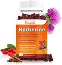 1500mg Berberine Gummies, High Power Berberine Addition with Ceilonas Cinnamon Gummies, Turmeric, Magnis, Cukraus nemokamai, Non-GMO, Gluten- Free - Mišri Berry Flavored 60 Gummies