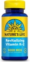 Nature's Life Revitalizing Vitamin K2 - Bone Health, Artery and Heart Health Support - High Potency Vitamin K Supplement as Vitamin K2 MK4-60 Day Guarantee, Lab Verified - 60 Servings, 60 Tablets