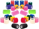 Prairie Arklys tiekimo Vet Wrap Tape Tape urmu (Asicted Colors) (6 Pack) (4 ragai Wide) Vet Wrap Pirmosios medicinos pagalbos juosta savarankiškai rišlus rišlus rišlus Ankle riešo patempimai ir patinimai