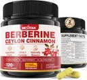 2 pakuotė 1500mg Liposominis Berberino HCL su Ceilonas Cinnamon Bitter Melon, Organinių Berberino kompleksų papildai su Banana Leaf, Palaiko imuninę & Digestion - Vegan 240 Capsules