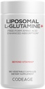 Codeage Liposominis L- glutamino kapsulės priedas - 1 000 mg L- glutamino per parą - 3 mėnesių tiekimo - Liposominio tiekimo, veganų pilvų, ne GMO, laisvo aminorūgščių gluteno - 180 kapsulių