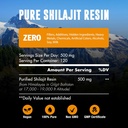 60,000 MG Shilajit Pure Organic Resin - 65% Fulvic Acid & 85 + Trace Minerals, 120 Servings - Awaken Energy Booster & Support Immunum, Enhance General Health & Brain Booster - Cukraus nemokamai