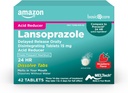 Amazon Basic Care Lansoprazolis Pavėluotas spaudai Orly Disintegration Tablets 15 mg, Rūgštis Reduktorius piliulės, braškių skonio, 42 Skaičiavimas