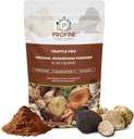 PROFINE Truffle PRO grybų milteliai 12 - in - 1 Super mišinys su juodaisiais ir baltaisiais triufeliais - USDA Organic - Priedas - Coffee / Arbata / Smoothies - Visi grybai - Nėra užpildų